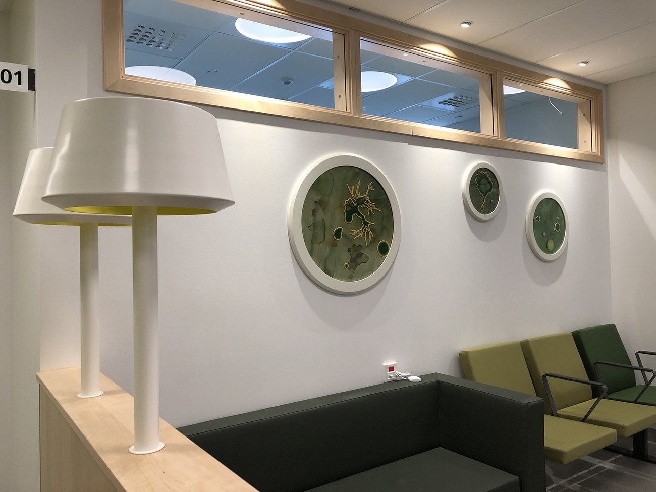 Tankebubblor gestaltning H-huset Universitetssjukhuset i Örebro