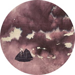 Lost At Sea (Akvarellfärg på linnetyg, applikation och broderi ca 25x25 cm, 2022)