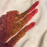 Jordisk Extas (Broderi på linneduk ca 150x150 cm, pågående arbete 2025-)