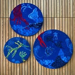 "Mellan himmel och hav" konstnärlig gestaltning för Lindbackens skolas matsal 2019 © Carina Marklund