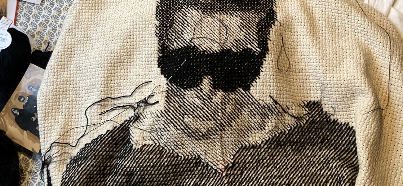 Ofärdigt, work in progress. Broderi.  Foto: Maria Hägglund © Maria Hägglund